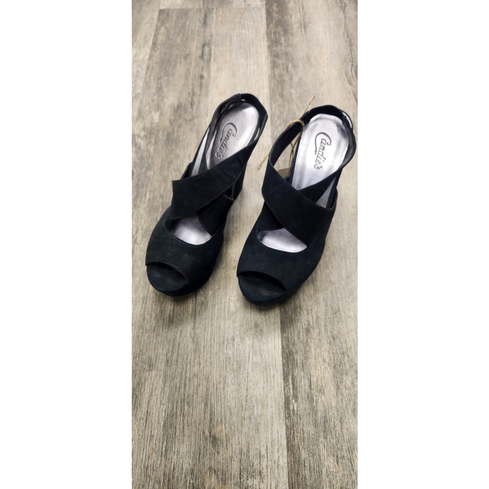 Candies Black Wedges Size 8.5 RS 37